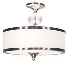 308sf-bn -lite 3 Shade T--717 Fixture White Semi-flush Ceiling Light