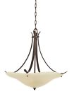 014817543827 Feiss Morningside Grecian Bronze Uplight Chandelier
