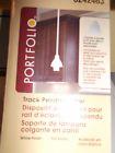 022011603858 Portfolio Single Watt Track Pendant Fitter White Adjustable