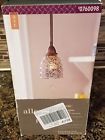 0760098 0328367 Allen Roth Lynlore Mini Pendant Old Brass Finish Quilted Mercury