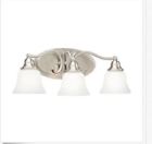 0616047 Kichler Led Satin Nickel Bell Vanity Light Nib Opal White