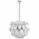 06587 Cyan Design Pendant Chandelier Day Lily 7 Light Chrome White Glass Iron