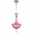 06594 Cyan Design Pendant Chandelier Biscay Murano Italian 1 Light Pink Chrom