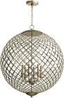 07976 Euroluxhome Pendant Chandelier Cyan Design Skyros Silver Leaf 100014154789