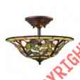 08015-tbh Highlight Bronze Flush Elk Tiffany Latham Semi 3-light