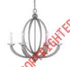 1-1551-6-307 House Shades Savoy Silver Sparkle Chandelier Finish