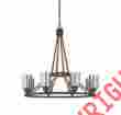 1-5151-8-32 Savoy House Maverick 8-light Chandelier W Mercury Glass Drum Shades