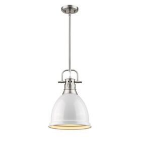 170-bel-4159714 1 Light Small Pendant With Rod In Classic Style 14.25 Inches High By 8.88