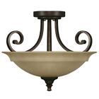 1000050394 Hampton Bay Carina Aged Bronze Semi Flush Mount 802513161342