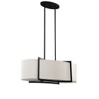 1001398909 Hampton Bay Bronze Trestle Pendant With Cream Fabric 802513166590