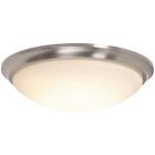 1001720362 Hampton Bay Brushed Nickel Led Flushmount Glass Shade 6940500317137