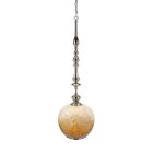 1002423349 Imax Caledonia Capiz Shell Pendant Amber Orange Gold