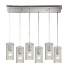10242-6rc-cl Elk Lighting Ice Fragments Light Pendant In Satin 748119081380