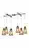 10333 6 Elk Lighting New Ribbed Glass Collection Light Chandelier Satin Nic 748119064451