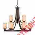 1051-9 Golden Lighting Hidalgo 9 Light Bronze Chandelier