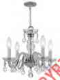 1064-ch-cl-i Light Crystal 4 Chandelier Clear 1064-ch-cl Mini Chrome Italian Crystorama