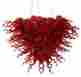 11171403 Blown Glass Red Burst Chandelier Large