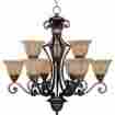 Max-11245saoi 11245saoi Maxim Symphony 9-light Chandelier Light Fixture Oil Rubbed Bronze