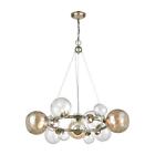 1141-025 Dimond Bubbles Silver Leaf Champagne Chandelier 818008035364