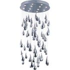 39850pcpc 12-light Maxim Mount Chrome Flush Rain Chandelier Polished Lighting