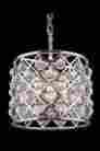 1204d14pn Elegant Lighting Palace Madison Polished Nickel 3 Light Crystal Pendant