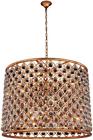 1206d35gi-rc Euroluxhome Pendant Madison Clear Crystal Golden Iron Gold 616524384399