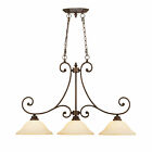 1233-rbz Millennium Lighting Oxford Rubbed Bronze Three Light Island 842639006936