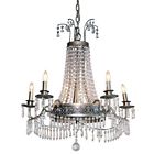 13485 River Of Goods 25.75 Crystal Glass Glam Chandelier Decor Antique Silver And