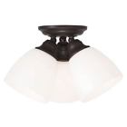 13664-07 Livex Lighting Somerville Bronze Semi Flush Mount 847284043558