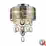 14061 2-la Parisienne Elk Lighting Semi Flush Silver Leaf 748119048154