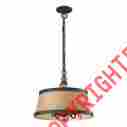 14131-4 Elk Early American 4 Light Pendant In Colonial Maple Vintage Rust New 748119041599