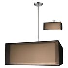 145-24bk-c Brushed Nikko - Nickel 145-2 -lite 24w Pendant . Black
