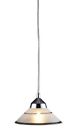 1477-1 Elk Lighting Refraction Light Polished Chrome Pendant Etched Clear Glass