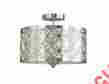 6170-sf-2-bn 15-in Allen Roth Earling W Brushed Nickel Fabric Semi-flush Mount Light