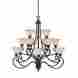 961815-ni 15-light Designers Fountain Hardwired Monte Carlo Hanging Natural Iron Adjustable Length Chandelier 0046335939288