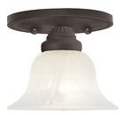 1530-07 Mount Sale Edgemont Lighting 1 Ceiling Livex Fixture Flush Bronze Semi