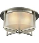 15989-3 Elk Lighting Vancourt Flush Mounts Satin Nickel Metal 748119112626