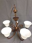 166-746 Chandelier Interior Light 5 Hampton 1 Bay Missing Somerset Glass Shade