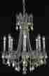1689208d24j J P Palace New York 8 Light 30 Pewter Golden Teak Crystal Chandelier