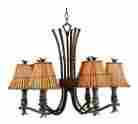 90456bh 17567 Kenroy Home Asian Inspired Six-light Chandelier W Split Bamboo Shades Kwai Id 053392160104