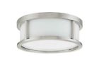 179549 2 White Glass 13 Flush Fixture Satin Light Id - . Dome