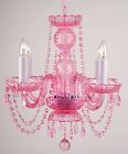 X19wd 18ht Pink 4 Lights Lighting Crystal Chandelier