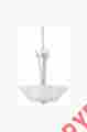 190061217 Philips Consumer Luminaires Etched Glass Brushed Nickel Pittman 3 Bulb Pendant Ceiling Light 020389201201