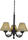 19750 Body Stone Chandelier Wicker Versailles Black Shades