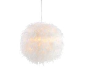 19inch Feather Metal Adjustable Led Pendant White Modern Bulb Included