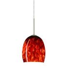 1jt-169741-sn Besa Lighting Lucia Garnet Satin Nickel Mini Pendant 767893583903