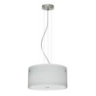 1kv-4008kr-sn Besa Lighting Tamburo Satin Nickel Drum Pendant With 767893693015