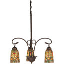 73983 20.5 Glass Acorn Style Stained Chandelier " 3 Lighting Tiffany Meyda Lt