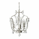 200.894.64 Ikea Kristaller Chandelier Armed Silver Glass