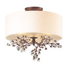 20089 Semi Flush Elk 3 Darkwood Light Winterberry Antique
